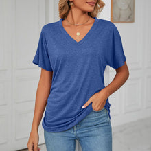 Load image into Gallery viewer, New Casual Pullover V-Neck Solid Color Loose Ladies Tops