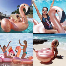 Load image into Gallery viewer, Inflatable Flamingo Pool Float, Rose Gold