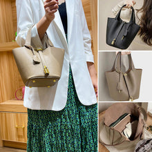 Load image into Gallery viewer, Trendy Plain Color Leather Handbag with Lock Design