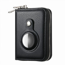 Load image into Gallery viewer, Smart AirTag Zipper RFID Slim Leather Wallet