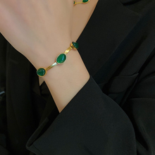 Load image into Gallery viewer, Emerald Necklace &amp; Bracelet