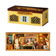 Load image into Gallery viewer, Mini Rabbit Town Wooden Doll House Kit with Furniture