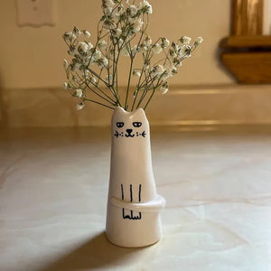 Cat Tiny Vase