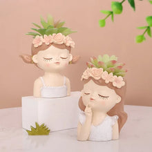 Load image into Gallery viewer, Handmade Sweet Girl Planter Pot