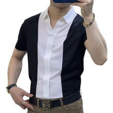 Load image into Gallery viewer, Men&#39;s Business Casual Patchwork Shirt