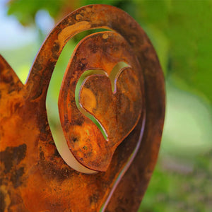A Rusted Heart in the Garden