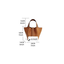 Load image into Gallery viewer, Trendy Plain Color Leather Handbag with Lock Design