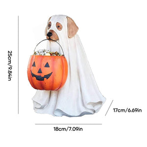 Halloween Pumpkin Ghost Candy Bowl Holder