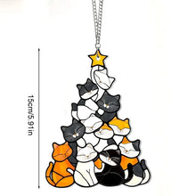 Load image into Gallery viewer, Cat Christmas Tree Suncatcher Ornament