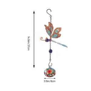 Dragonfly Wind Chimes Glass Bird Feeders