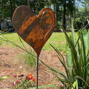 A Rusted Heart in the Garden