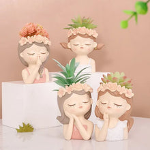 Load image into Gallery viewer, Handmade Sweet Girl Planter Pot