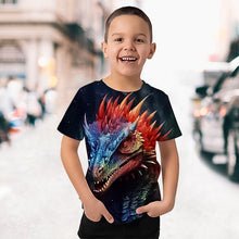 Load image into Gallery viewer, Dinosaur Print Boys Short Sleeve T-Shirt