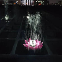 Load image into Gallery viewer, Lotus Shaped Solar Fountain Pond Decorative