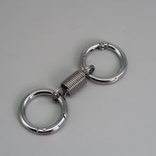 Load image into Gallery viewer, Nordic Retro Spring Double Ring Keychain