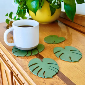 Funny Monstera Coaster