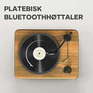 Retro bluetooth-høyttaler i tre