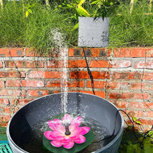 Load image into Gallery viewer, Lotus Shaped Solar Fountain Pond Decorative