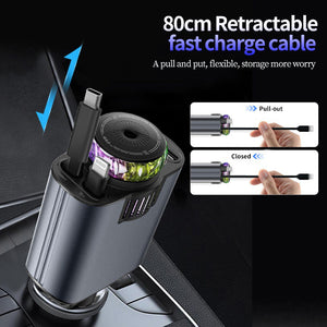 5 in 1 Retractable Car Charger