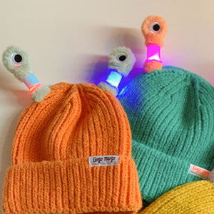 Winter Parent-Child Cute Glowing Little Monster Knit Hat