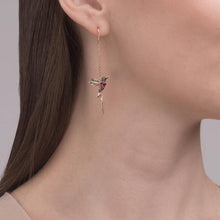 Load image into Gallery viewer, Ladies Elegant Hummingbird Rhinestone Stud Earrings