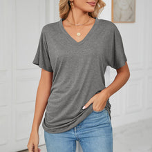 Load image into Gallery viewer, New Casual Pullover V-Neck Solid Color Loose Ladies Tops