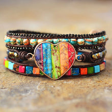 Load image into Gallery viewer, Spiritual Heart Chakra Wrap Bracelet