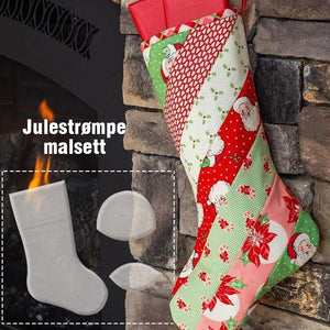 Håndlaget julestrømpe malsett