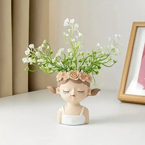 Handmade Sweet Girl Planter Pot