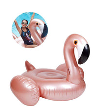 Load image into Gallery viewer, Inflatable Flamingo Pool Float, Rose Gold