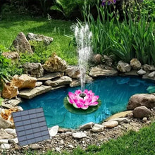 Load image into Gallery viewer, Lotus Shaped Solar Fountain Pond Decorative