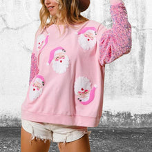 Load image into Gallery viewer, Women&#39;s Sequin Santa Sweatshirt