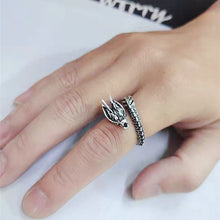 Load image into Gallery viewer, Silver Dragon Unusual Ring