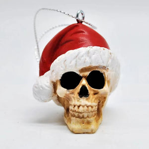 Mini Skeleton with Christmas Hat