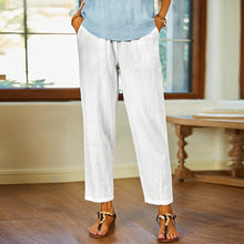 Load image into Gallery viewer, Plain Linen Cotton And Linen Loose Pants