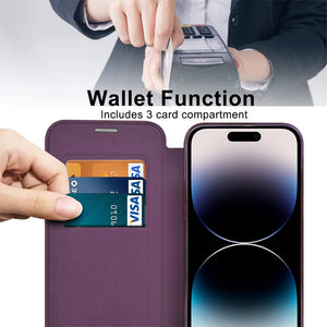 Transparent Electroplated Magnetic Leather Flip Case for iPhone