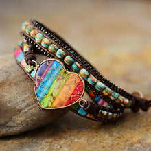 Load image into Gallery viewer, Spiritual Heart Chakra Wrap Bracelet