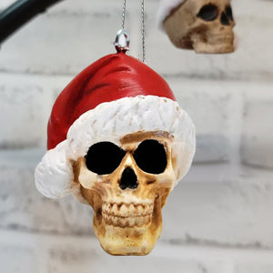 Mini Skeleton with Christmas Hat