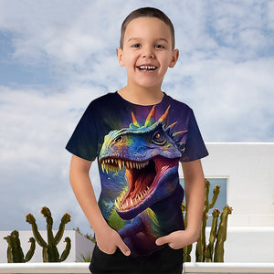 Dinosaur Print Boys Short Sleeve T-Shirt