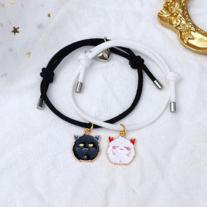 Cute Halloween Heart Magnetic Couple Matching Bracelet