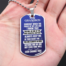 Load image into Gallery viewer, To My Grandson Keychain Necklace