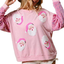 Load image into Gallery viewer, Women&#39;s Sequin Santa Sweatshirt