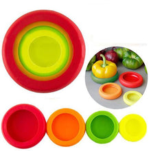 Load image into Gallery viewer, 4 Silicone Food Preservation Cover Set