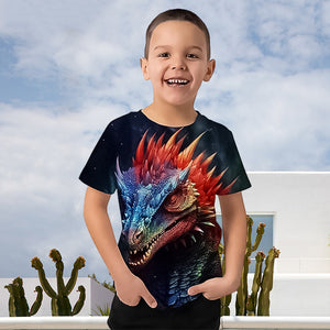 Dinosaur Print Boys Short Sleeve T-Shirt