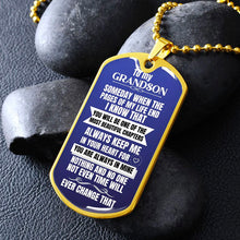 Load image into Gallery viewer, To My Grandson Keychain Necklace