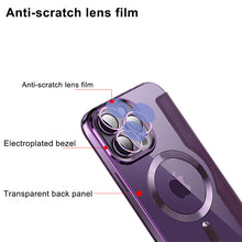 Load image into Gallery viewer, Transparent Electroplated Magnetic Leather Flip Case for iPhone