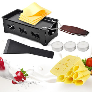 Non-stick Black Iron Cheese Raclette Grill Plate