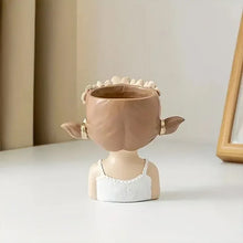 Load image into Gallery viewer, Handmade Sweet Girl Planter Pot