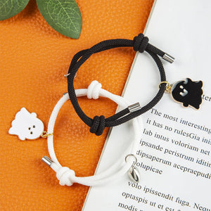 Cute Halloween Heart Magnetic Couple Matching Bracelet