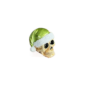 Mini Skeleton with Christmas Hat